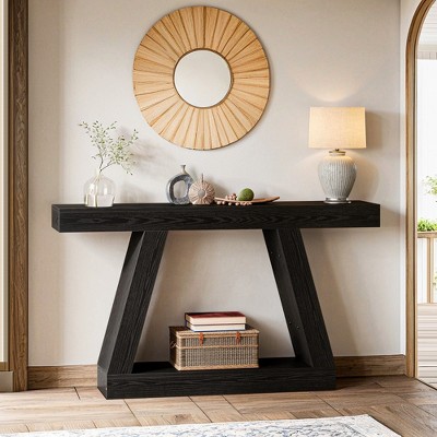 Resenkos Entryway Table, Console Sofa Table,Farmhouse Console Table, 55" Sofa Table with Storage