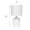 Simple Designs 17.25" Touch of Chevron Ceramic Table Lamp with Matching Drum Shade - 3 of 4
