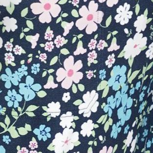 navy floral patchwork