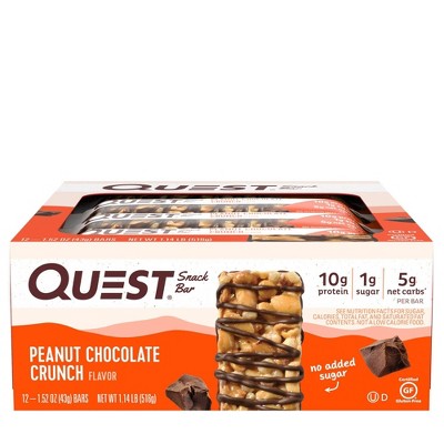 Quest Snack Bar Peanut Chocolate Crunch - 12ct