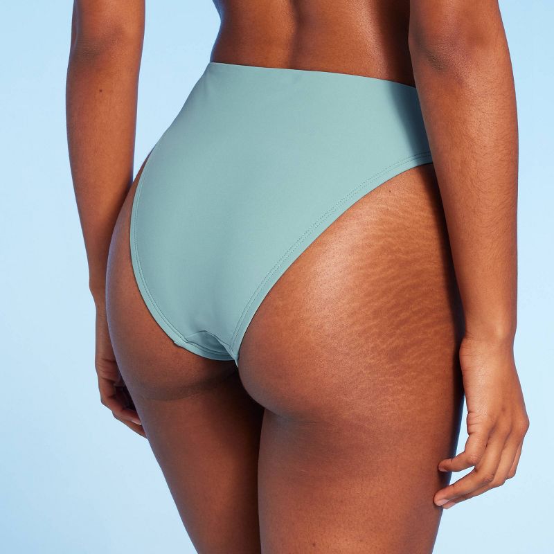 Women's Ring Detail Medium Coverage High Waist Extra High Leg Bikini Bottom - Shade & Shore™, 3 of 7