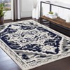 Vintage Rug Non Slip Medallion Floral Textured Accent Rugs  Low Pile Non Shedding Rug for Living Room Bedroom Home Office - 4 of 4