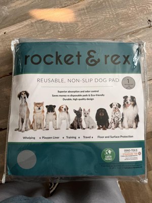 Rocket & Rex Premium Reusable Puppy Training Pads Bone Print 4 Count X-Large