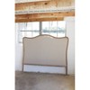 Storied Home King Oak Wood Headboard Beige: Upholstered, Freestanding, No Assembly, Spot Clean - 3 of 4