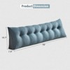Bekrvio Wedge Headboard Pillow for Bed, Faux Linen Reading Backrest Cushion with Removable Cover & Pocket, Large Triangular Bed Rest - 2 of 4