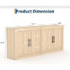 Sideboard Buffet Cabinet with Storage, Mid Century Modern Accent Cabinet with Doors, Wood Coffee Bar Console - 2 of 4