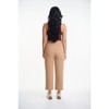 Lafidi Women’s Mid-Rise Cropped Pants – Relaxed Tapered Leg Trousers with Sash Belt and Welt Pockets - 3 of 4