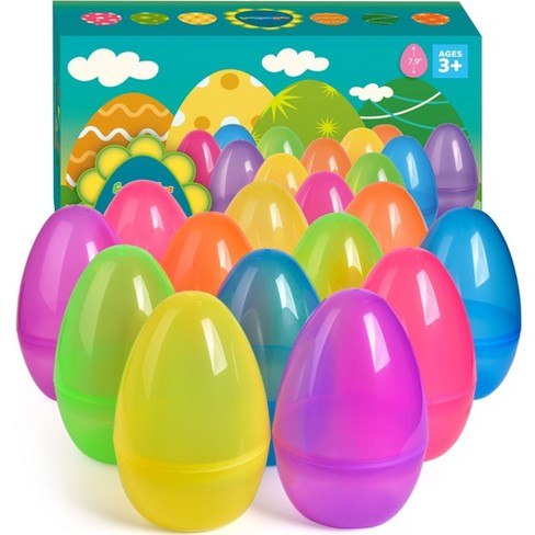 Fun Little Toys Jumbo Clear Easter Eggs, 12 Pcs