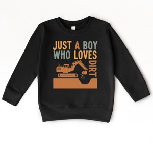 The Juniper Shop Just A Boy Who Loves Dirt Toddler Sweatshirt - 1 of 4