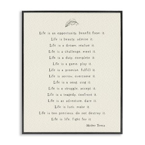 Stupell Industries Uplifting Spiritual Mother Theresa Quote Framed Giclee Art, Black, 16" x 20" - 1 of 4