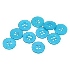 Unique Bargains Resin Craft DIY Round Flat 4-Hole Replacement Sewing Buttons 10 Pcs - 1 of 4