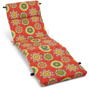 Blazing Needles, 72-inch by 24-inch Patterned Polyester Outdoor Chaise Lounge Cushion - 1 of 1