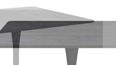 Black Square Wood and Metal Pedestal Dining Table