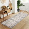 Modern Abstract Area Rug Low Pile Fade Stain Resistant Rug Soft Contemporary Accent Carpet for Living Room Bedroom Nursery,Grey/2'3"x7'3" - 3 of 4