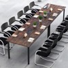 Tangkula 2PCS Large Office Table w/ Cable Grommet Sturdy Metal Legs for Boardroom - 4 of 4
