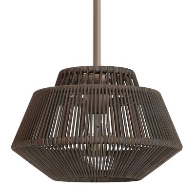 Brookhollow Large Rattan Pendant Ceiling Light Fixture Sable - Hunter Fan