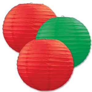Beistle Paper Lanterns, Choose your color and size - 1 of 4