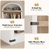 Arched Bookcase 5 Shelf Bookshelf Farmhouse Bookcase Tall Display Storage Rack Wooden Bookshelves - 4 of 4