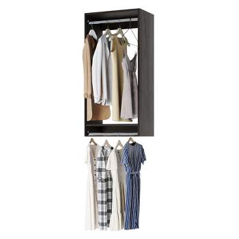 Modular Closets Built-in Double Hanging Unit For Closet Systems