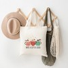 City Creek Prints Have A Cup Of Cheer Canvas Tote Bag - 15x16 - Natural - 2 of 2
