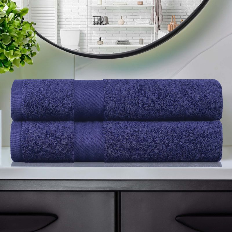 Luxury Cotton Solid Medium Weight Bath Towel Set by Blue Nile Mills, 2 of 7