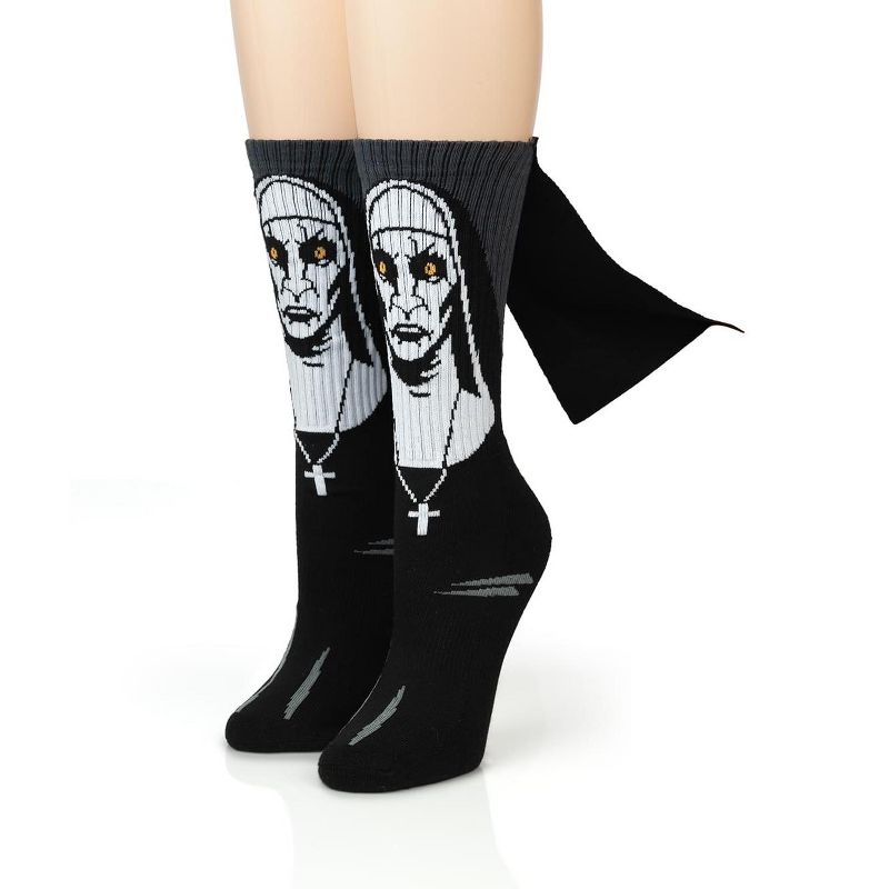 HYP The Nun Athletic 3D Print Adult Crew Socks - 1 Pair, 1 of 8
