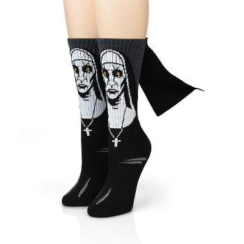 HYP The Nun Athletic 3D Print Adult Crew Socks - 1 Pair
