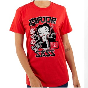 Kanji Style Betty Boop Major Sass Womens Graphic T Shirt Tees Brisco Brands - 1 of 3