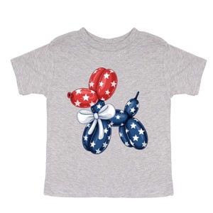 The Juniper Shop 4th Of July Balloon Dog Toddler Short Sleeve Tee - 1 of 4