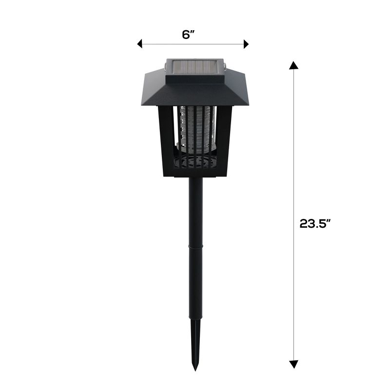 Nature Spring Solar Powered Light Mosquito and Insect Bug Zapper - Black, 1 of 4