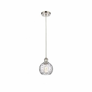 Athens Water Glass - 1 Light Cord Mini Pendant In Industrial Style-8 Inches Tall and 6 Inches Wide - 1 of 1