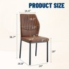 Kumasinova 19"H High Resilience Dining Chairs Set of 4/6,Modern Minimalist PU Leather Kitchen Side Chairs with Metal Legs for Dining Room - 3 of 4