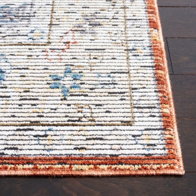 Sierra Ivory and Rust Hand-knotted Wool Area Rug