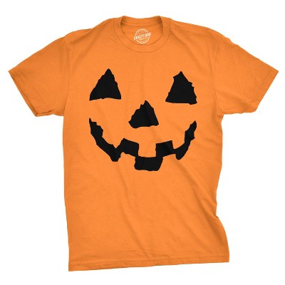 Pumpkin Face T-Shirt Funny Halloween Jack O Lantern Shirt - Crazy Dog Men's T Shirt