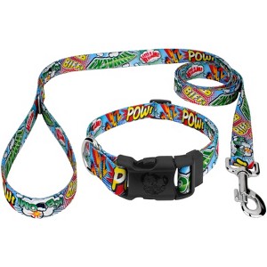 Country Brook Petz Deluxe Comic Pop Dog Collar and Leash - 1 of 4