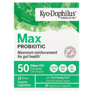 Kyolic Kyo-Dophilus®, Max Probiotic, 50 Billion CFU, 30 Vegetarian Capsules - 1 of 3