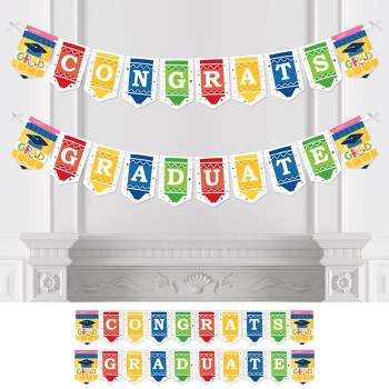Big Dot of Happiness Elementary Grad - Kids Graduation Party Bunting Banner - Party Decorations - Congrats Graduate