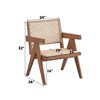 TIRAMISUBEST Rattan Accent Chair - Boho Woven Lounge Chair with Wooden Legs, Natural Finish for Living Room, Bedroom & Patio - 3 of 4