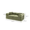 Convertible Sofa Couch with Cylindrical Pillows, Corduroy Folding Floor Sofa with Fixed-Shape Frame for Living Room-Maison Boucle - 4 of 4