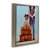 Stupell Industries Funny Service Human Dog Floating Frame Canvas Art, Brown, 18" x 18" - 2 of 4