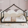 PAGED Bed Frame Roof-Shaped Iron Frame Bed with LED Light Strips, Easy Assembly, Noise Free - 2 of 4