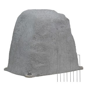 Sunnydaze Outdoor Flat-Top Polyresin Landscape Rock Septic Cover with Stakes - 1 of 4