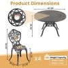 5-Piece Patio Set: Round Table & 4 Chairs - Cast Aluminum, All-Weather/Umbrella Hole & Adjustable Legs for Balcony/Backyard - 4 of 4