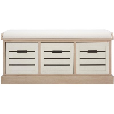 Briar 3 Drawer With Cushion Storage Bench - Safavieh