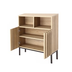 Fluted Panel Door Modern Industrial Buffet Cabinet Sideboard ,  for Living Room, Dining Room, Hallway - 1 of 4