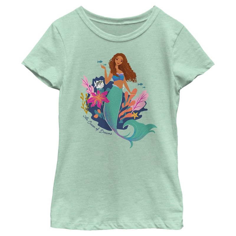 Girl's The Little Mermaid Ariel An Ocean of Dreams T-Shirt, 1 of 5