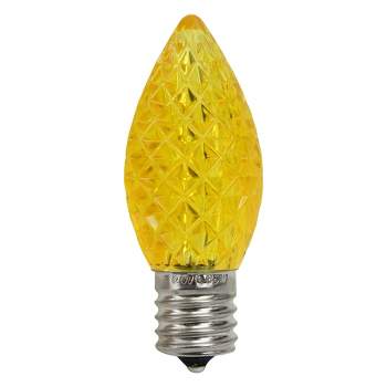 Northlight Pack of 25 LED Faceted C9 Yellow Christmas Replacement Bulbs