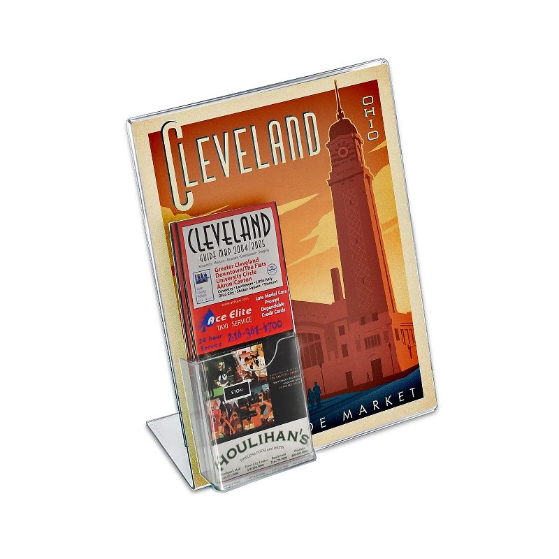 Azar Displays Sign Holder with Attached Brochure Holder 11 x 8.5-inch 10/Pack 252055, 3 of 4