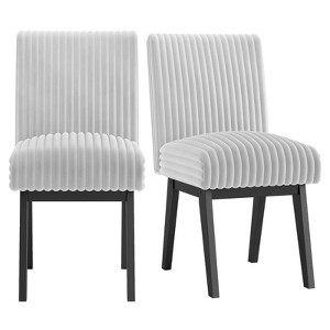 Costway Dining Chairs Set of 2/4 with Padded Seat, Rubber Wood Legs & Channel Tufted Backrest - 1 of 4
