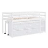 Whisen Modern Design Loft Bed with Retractable Desk, Drawers and Shelves - 4 of 4
